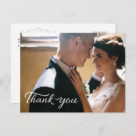 Carte postale Merci mariage (Devant / Derrière)