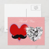 Carte Postale merci - mariage (Devant / Derrière)