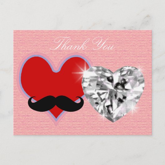 Carte Postale merci - mariage (Devant)