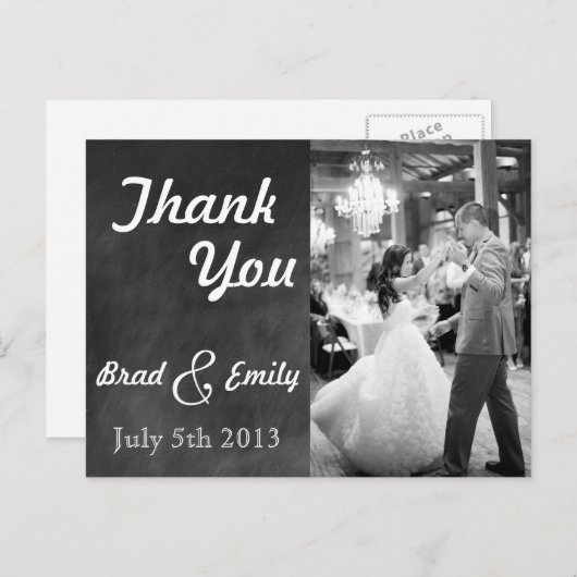 Carte postale Merci Mariage (Devant / Derrière)