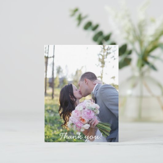 Carte postale Merci mariage (Debout devant)