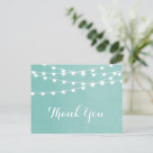Carte Postale Merci Mariage Aqua String Lights (Debout devant)