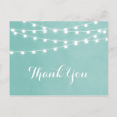 Carte Postale Merci Mariage Aqua String Lights (Devant)