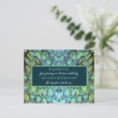 Carte postale Merci Mariage Aqua Vibrant Peacock (Debout devant)