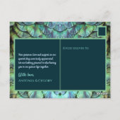 Carte postale Merci Mariage Aqua Vibrant Peacock (Dos)