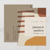 CARTE POSTALE MERCI MARIAGE ARTISTIQUE ABSTRAIT MODERNE (Devant / Derrière)