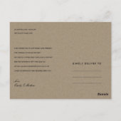 CARTE POSTALE MERCI MARIAGE ARTISTIQUE ABSTRAIT MODERNE (Dos)