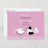 Carte postale Merci Mariage Birds (Devant / Derrière)