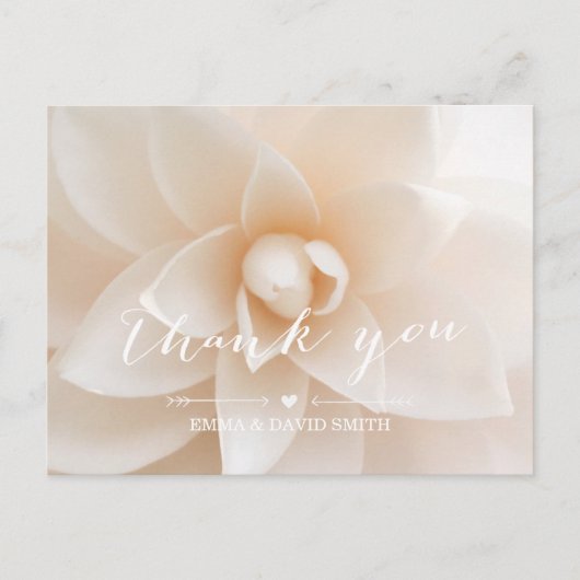 Carte Postale Merci Mariage blanc simple (Devant)