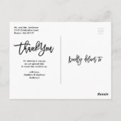 Carte postale Merci Mariage brossé (Dos)