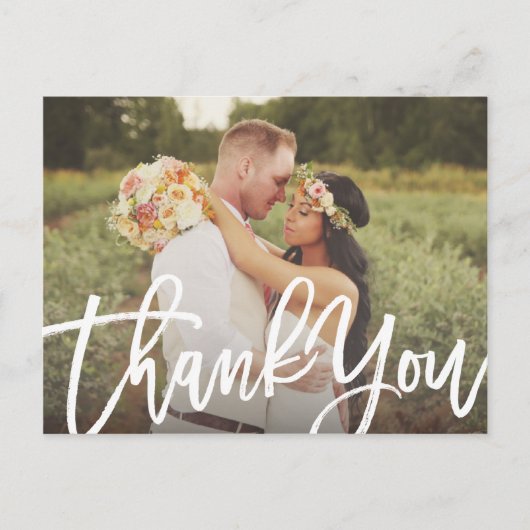 Carte postale Merci Mariage brossé (Devant)