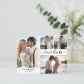 Carte Postale Merci Mariage Collage de script élégant pour budge (Debout devant)