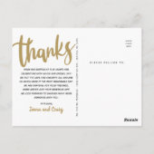 Carte Postale Merci mariage | Conception manuscrite sur photo (Dos)