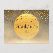 Carte Postale Merci Mariage Confetti Parties scintillant Sunset (Devant)