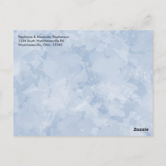 Carte Postale Merci Mariage couleur bleu foncé 3 Photo