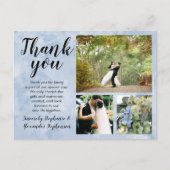 Carte Postale Merci Mariage couleur bleu foncé 3 Photo (Devant)