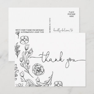 Carte Postale Merci Mariage Dainty Elegance