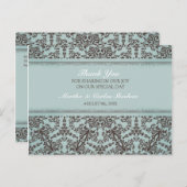 Carte postale Merci Mariage Damask (Devant / Derrière)