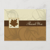 Carte Postale Merci mariage de automne brun (Devant)