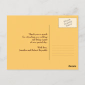 Carte postale Merci mariage de automne (dos jaune) (Dos)