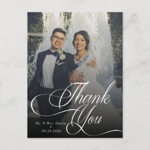 Carte Postale Merci Mariage de de photo script