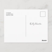 Carte Postale Merci Mariage de photo Blue Beach (Dos)