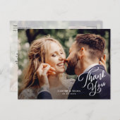 Carte Postale Merci Mariage de photo simple script (Devant / Derrière)