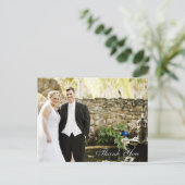 Carte Postale Merci Mariage de script Love and Thanks (Debout devant)