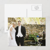 Carte Postale Merci Mariage de script Love and Thanks (Devant / Derrière)