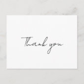 Carte postale Merci Mariage de script moderne blan (Devant)