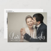 Carte postale Merci Mariage de script Whimsical (Devant / Derrière)