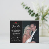 Carte Postale Merci Mariage de squelette pour Halloween noir et (Debout devant)