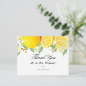 Carte Postale Merci Mariage d'été moderne Lemon Boho (Debout devant)