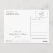 Carte Postale Merci Mariage d'or floral (Dos)