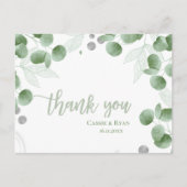 Carte Postale Merci Mariage Eucalyptus inspiré par la nature (Devant)