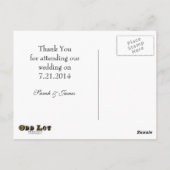 Carte postale Merci Mariage Fairytale (Dos)