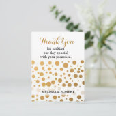 Carte Postale Merci Mariage Gold Confetti élégant (Debout devant)