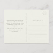 Carte Postale Merci Mariage Greige Snowberry+Eucalyptus (Dos)