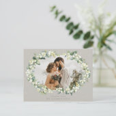 Carte Postale Merci Mariage Greige Snowberry+Eucalyptus (Debout devant)