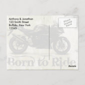 Carte Postale Merci Mariage Grunge Biker (Dos)