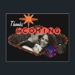 Carte Postale Merci Mariage Las Vegas<br><div class="desc">Voir les cartes postales RSVP personnalisées assorties avec option pour ajouter une photo du couple et le choix de Entrée ici dans la collection ci-dessous.</div>