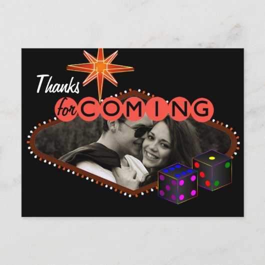 Carte Postale Merci Mariage Las Vegas (Devant)