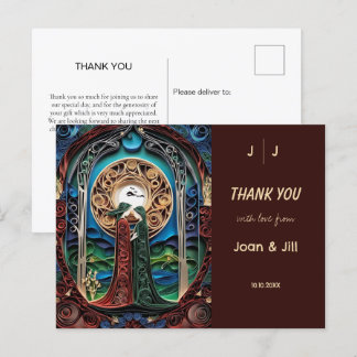 Carte Postale Merci Mariage lesbien
