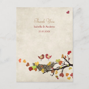 Carte Postale Merci Mariage Love Nest