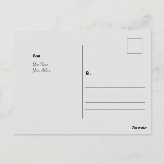 Carte Postale Merci Mariage Mariage bleu et argent (Dos)