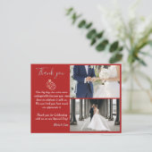Carte Postale Merci Mariage marron et argent Vector (Debout devant)