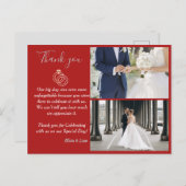 Carte Postale Merci Mariage marron et argent Vector (Devant / Derrière)