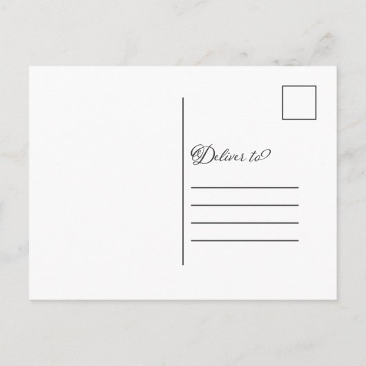 Carte Postale Merci Mariage Moderne Calligraphie Chic Peach (Dos)