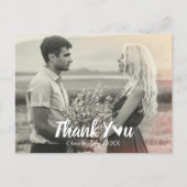 Carte postale Merci Mariage moderne | Script cardi (Devant)