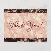 Carte Postale Merci mariage, Noir & Rose en or, Message (Devant)